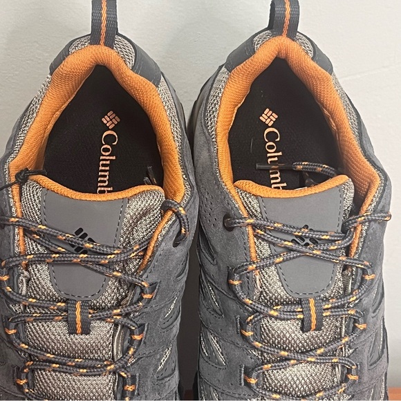 Men’s Columbia Crestwood Gray and Orange Trail Low Hiking Trail Shoes Sz 10 - Picture 8 of 11